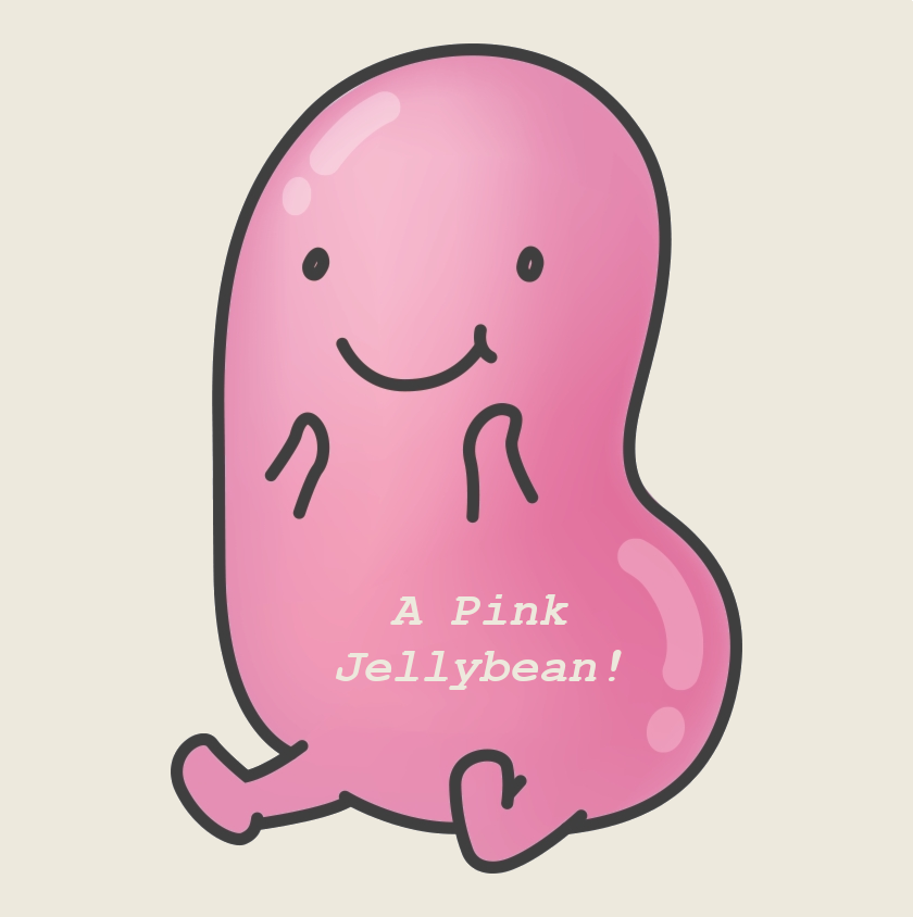A pink jellybean